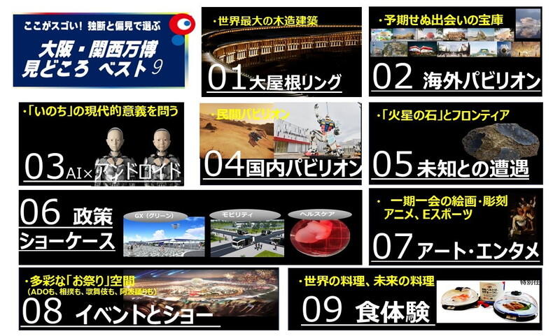 見どころベスト９（資料：経済産業省）