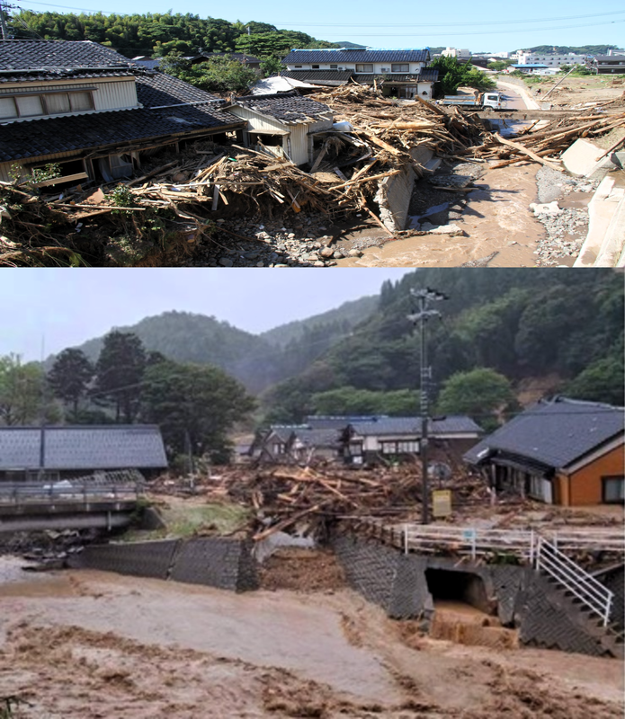 24年９月の豪雨災害被災状況（提供：石川県）